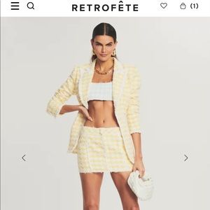 Retrofete Gali skirt yellow tweed